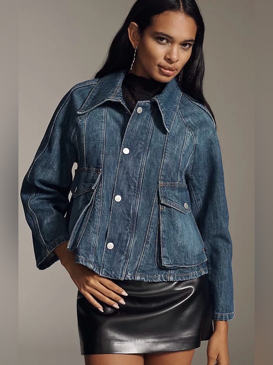 Pilcro Jackets & Blazers - NWOT Anthropologie Pilcro Denim Swing Jacket Size 1X